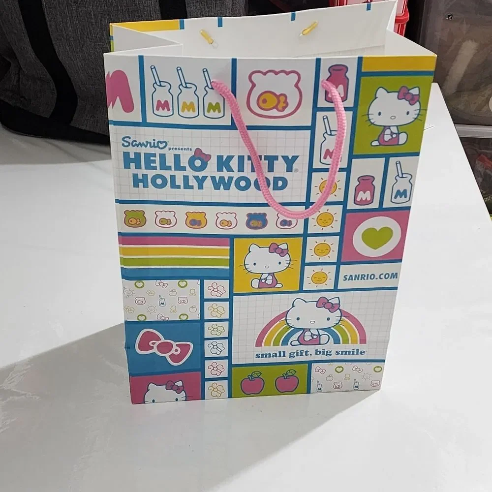Sanrio Hello Kitty Colorful Pastel Paper Gift Bag RARE